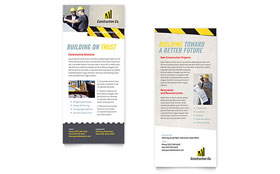 Industrial & Commercial Construction Rack Card Template Design