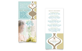 Wedding Store & Supplies Rack Card Template Design