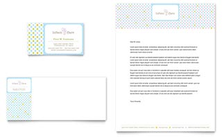 Infant Care & Babysitting Business Card & Letterhead Template