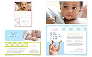 Infant Care & Babysitting Flyer & Ad Template