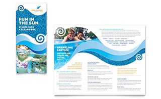 Swimming Pool Cleaning Service Brochure Template