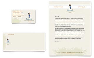 Landscape & Garden Store Business Card & Letterhead Template