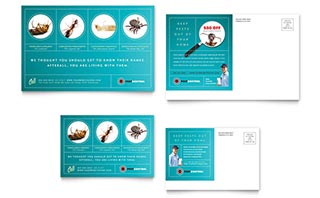 Pest Control Services Postcard Template