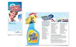 House Cleaning & Housekeeping Brochure Template