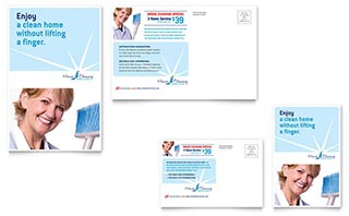 House Cleaning & Housekeeping Postcard Template