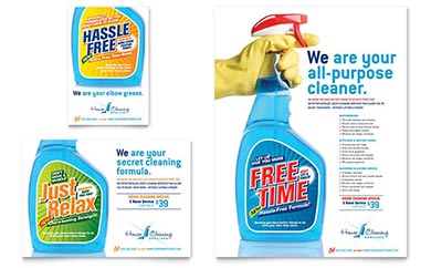 Cleaning Business Advertisement Design Example