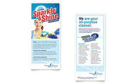 House Cleaning & Housekeeping Rack Card Design Template