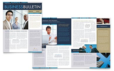 Consulting Business Newsletter Design Example