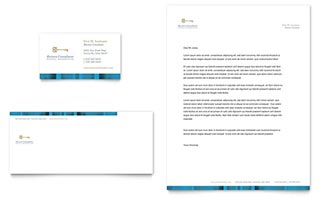 Small Business Consulting Business Card & Letterhead Template