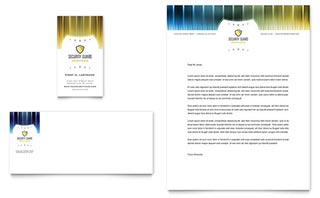 Security Guard Business Card & Letterhead Template