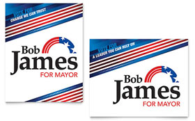 Political Campaign Poster Template Design