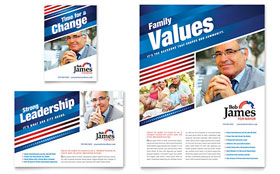 Political Campaign Flyer & Ad Template Design