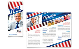 Political Campaign Tri Fold Brochure Template Design