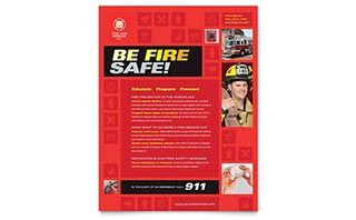 Fire Safety Flyer Template