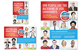 Political Candidate Flyer & Ad Design Template