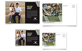 Military Postcard Template Design