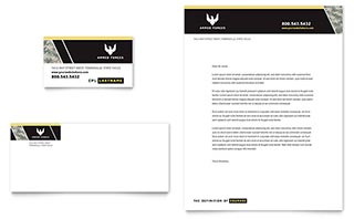 Military Business Card & Letterhead Template