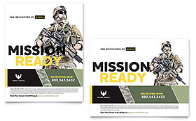 Military Poster Template Design