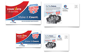 Election Postcard Template Design