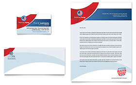 Election Business Card & Letterhead Template Design