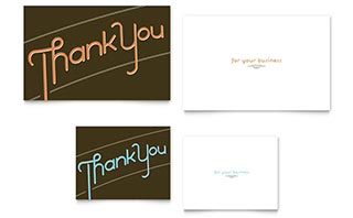 Thank You Note Card Template