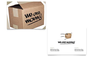 We're Moving Announcement Design Example