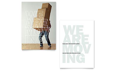 We're Moving Announcement Design Example