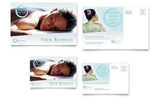 Day Spa & Resort Postcard Template