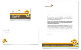 Tanning Salon Business Card & Letterhead Template