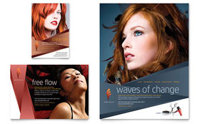 Hair Stylist & Salon Flyer & Ad Template Design