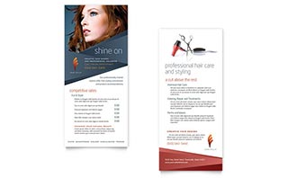 Hair Stylist & Salon Rack Card Template