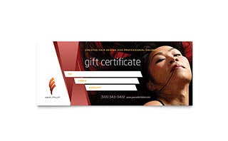 Hair Stylist & Salon Gift Certificate Template