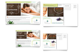 Day Spa Postcard Template Design