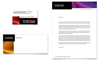 Makeup Artist Business Card & Letterhead Template