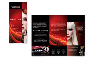 Makeup Artist Tri Fold Brochure Template