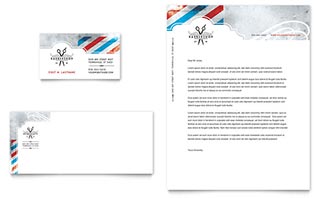 Barbershop Business Card & Letterhead Template