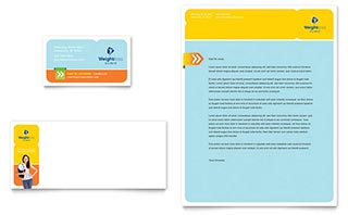 Weight Loss Clinic Business Card & Letterhead Template