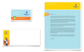 Weight Loss Clinic Business Card & Letterhead Template Design