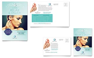 Nail Technician Postcard Template