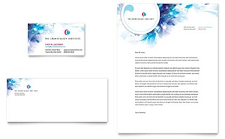 Cosmetology Business Card & Letterhead Template