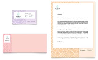 Massage Business Card & Letterhead Template