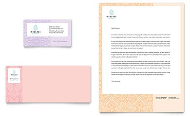 Massage Therapist Business Card Design Example