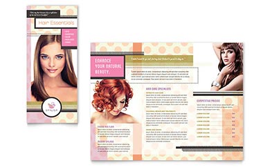 Hair Salon Tri-Fold Brochure Design Example