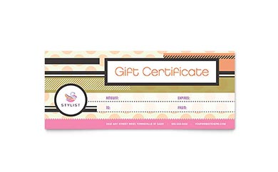 Gift Certificate Templates