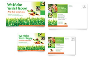 Lawn Maintenance Postcard Template