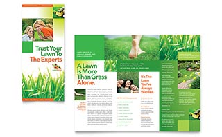 Lawn Maintenance Tri Fold Brochure Template