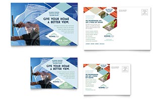 Window Cleaning & Pressure Washing Postcard Template