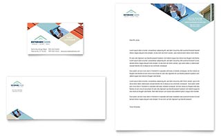 Window Cleaning & Pressure Washing Business Card & Letterhead Template