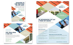 Window Cleaning & Pressure Washing Flyer & Ad Template Design