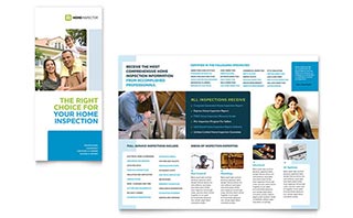 Home Inspection & Inspector Tri Fold Brochure Template